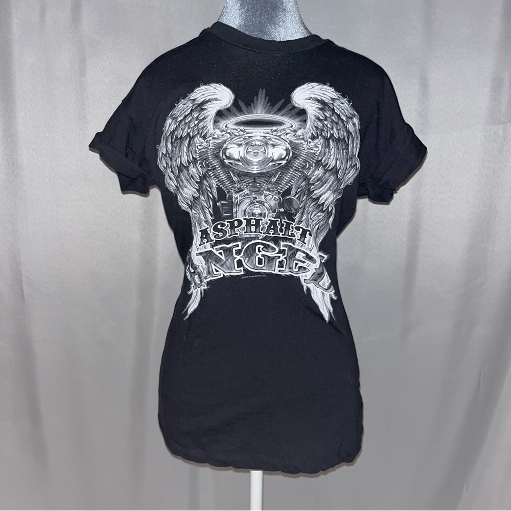 Black and White Asphalt Angel T-Shirt